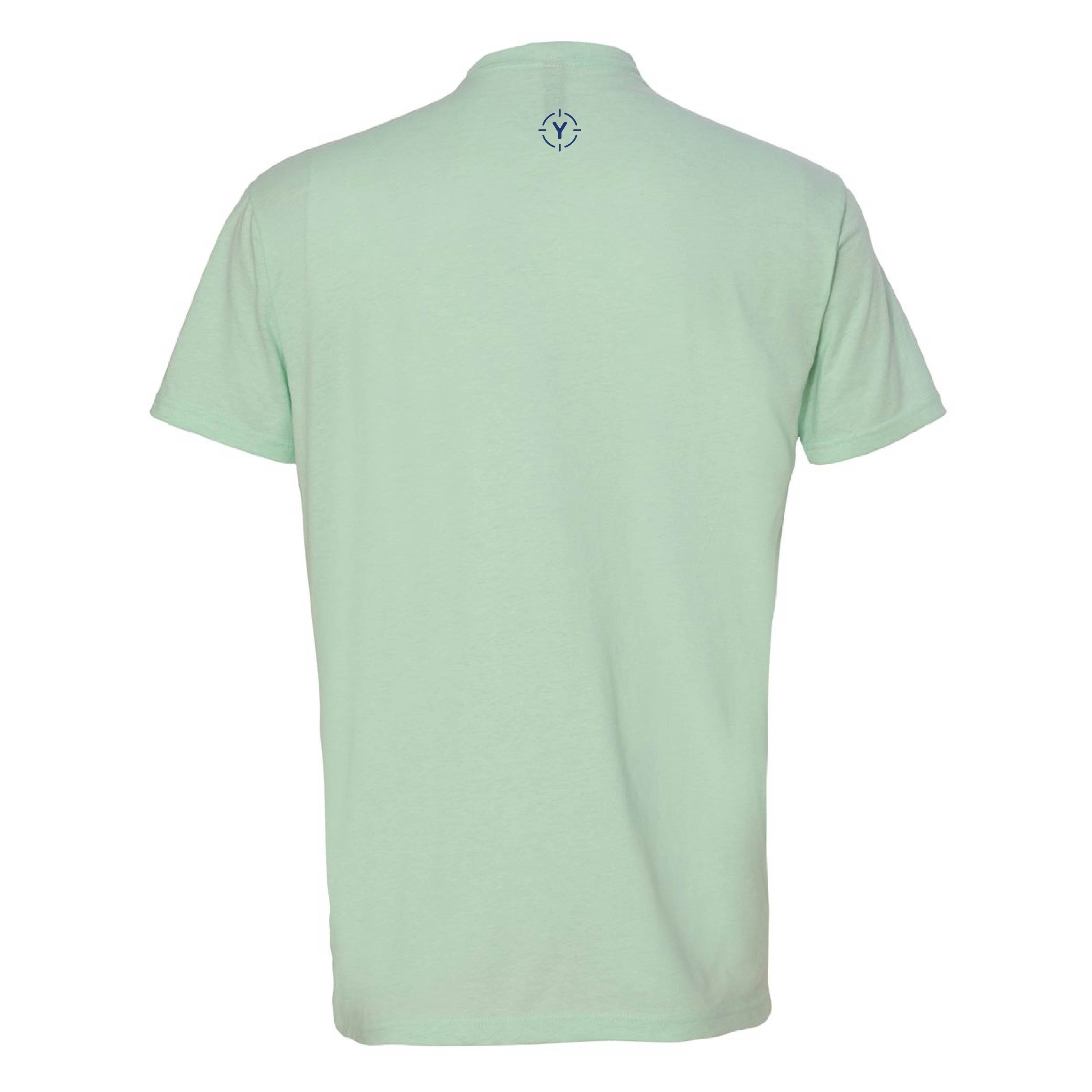 Designed in Cali shirt back view mint