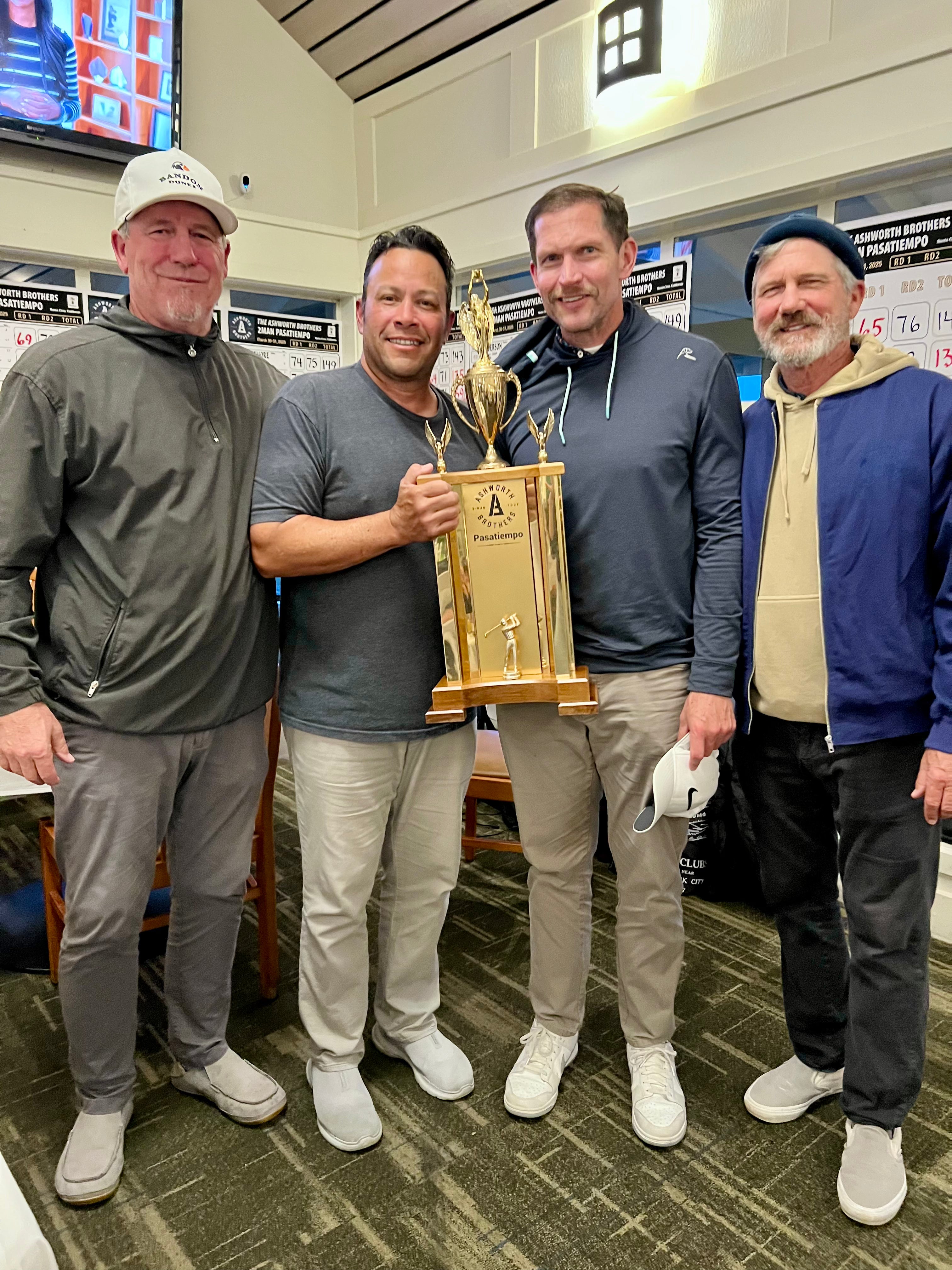 Winners if the Ashworth Boother's 2Man Tournament at Pasatiempo Golf Course in Santa Cruz, CA