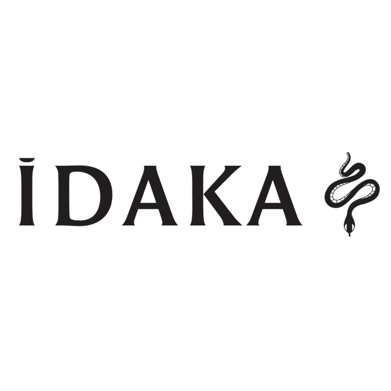 IDAKA logo with a snake symbol on a white background