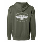 Back view of the Chasing Birdies Sweatshirt in Army