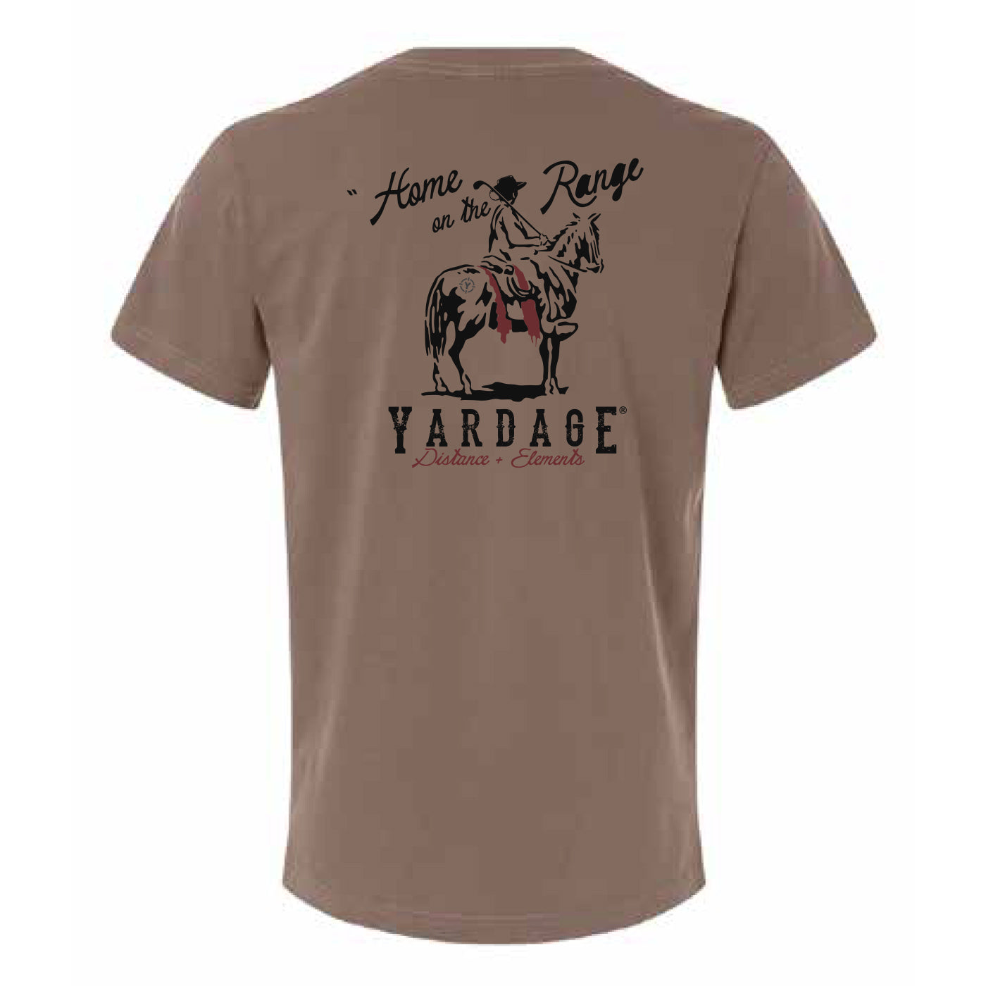 Back view of the Home On The Range Primo Tee in Clay