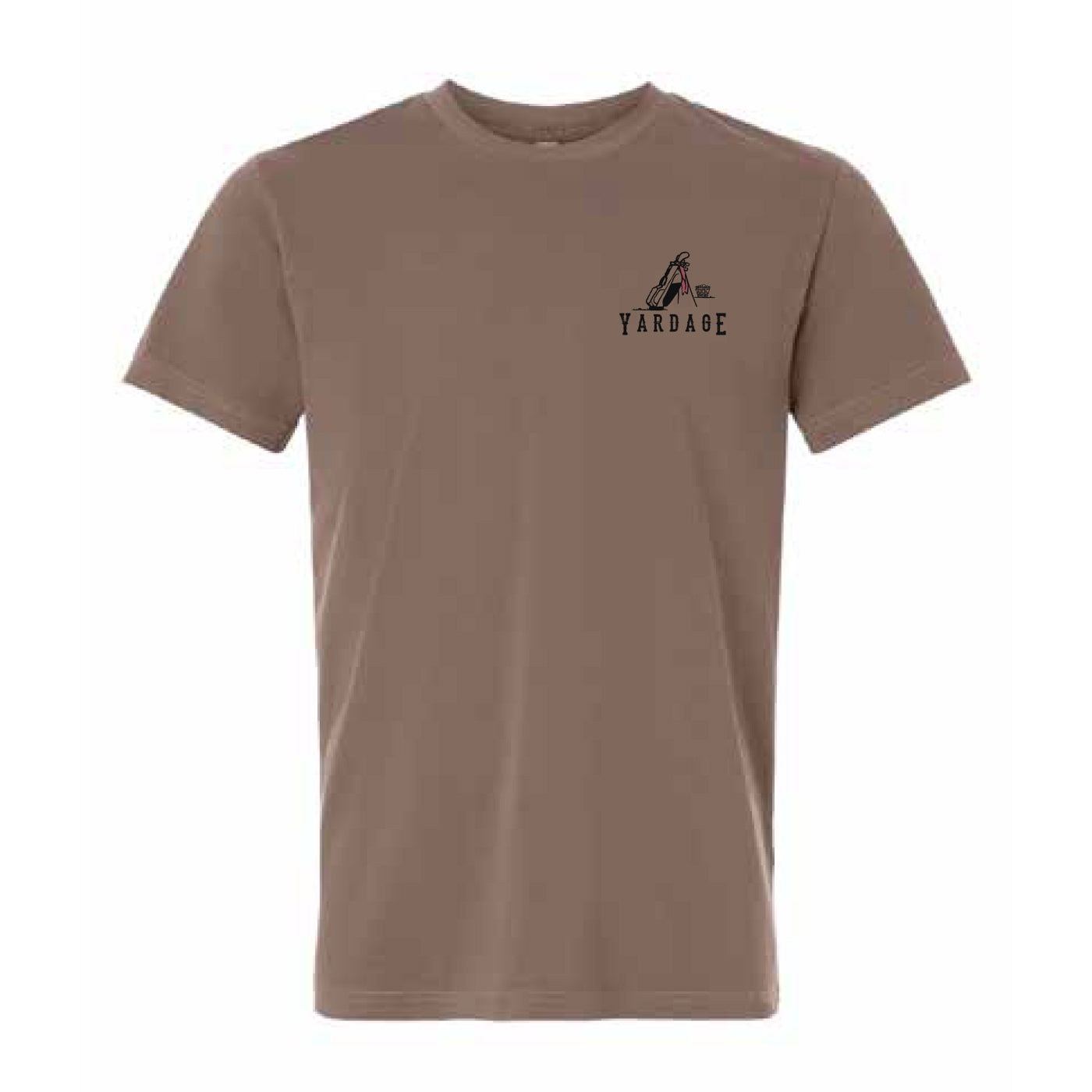 Front view of the Home On The Range Primo Tee in Clay