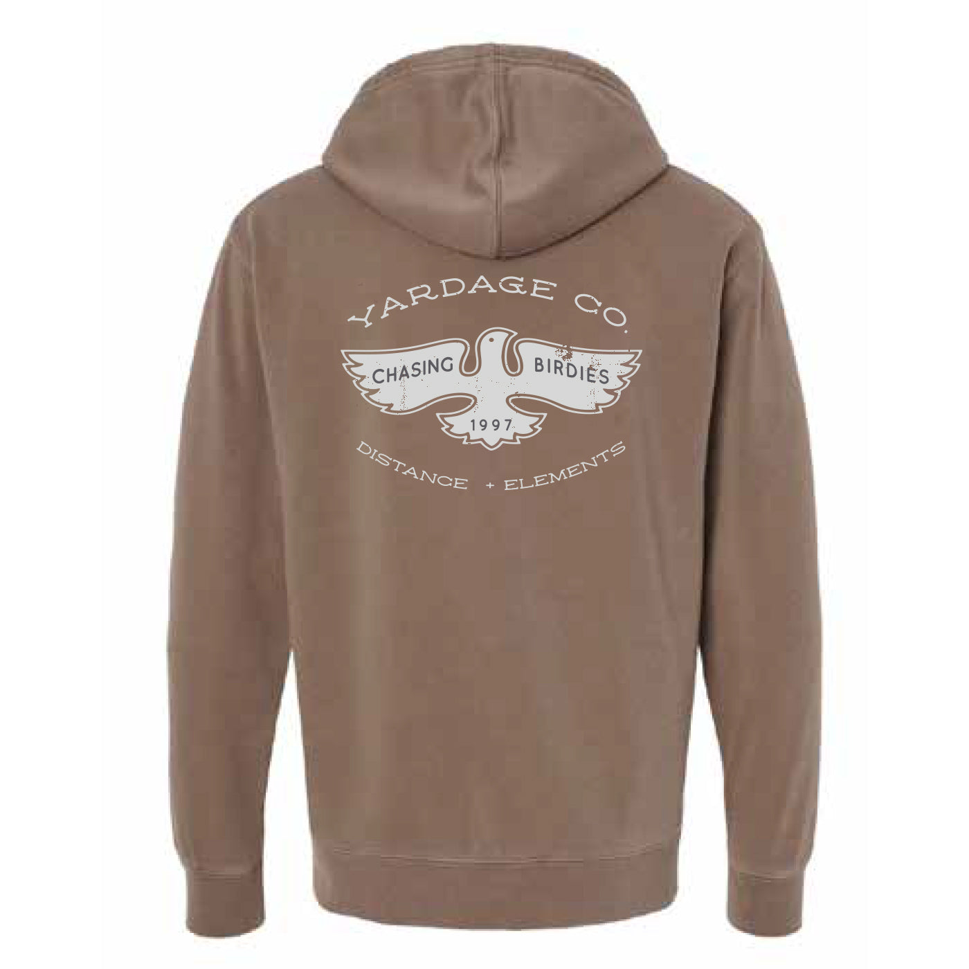 Back view of the Chasing Birdies Sweatshirt in Clay