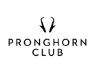Pronghorn Club logo with black text and antelope silhouette on a white background