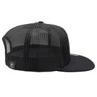 Black mesh cap on a white background