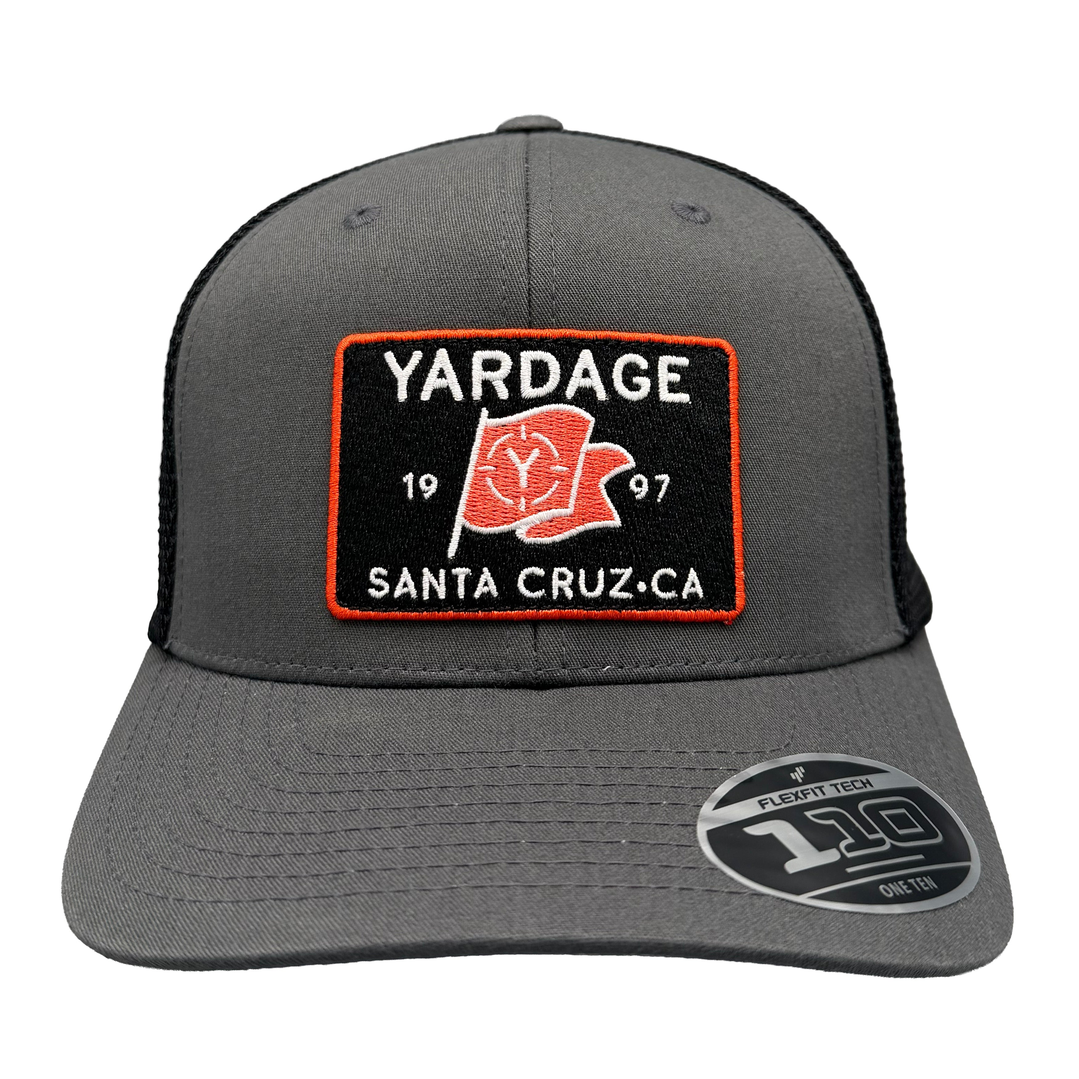 Gray cap with Yardage logo and text on a white background
