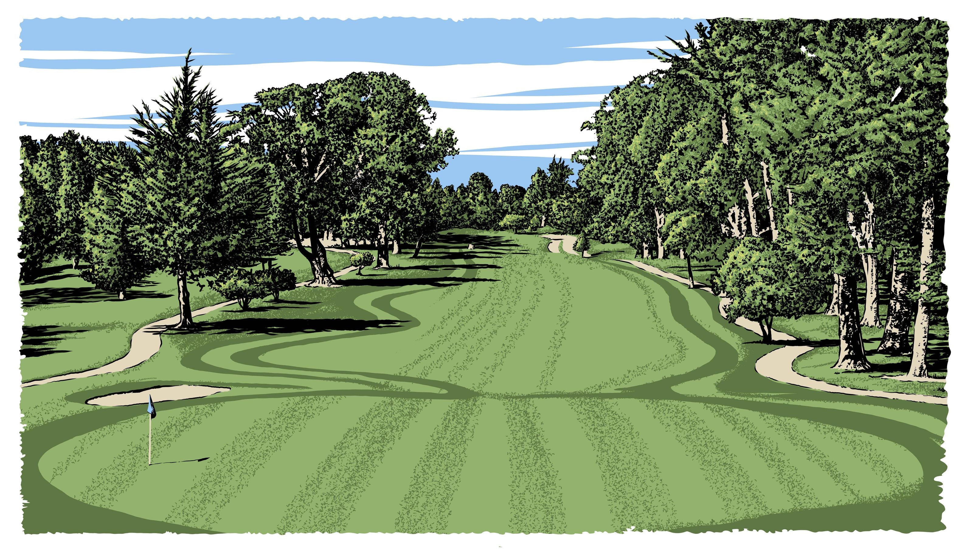Seascape Golf Tournament Illustration